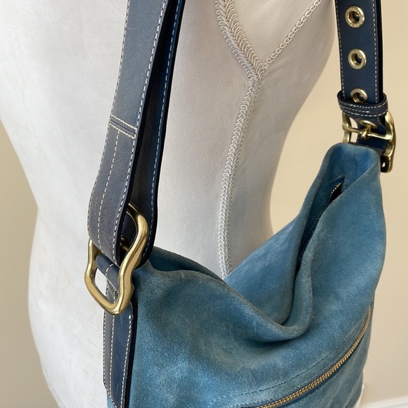 Coach Suede Tassel Duffle Bag - Picture 8 of 16